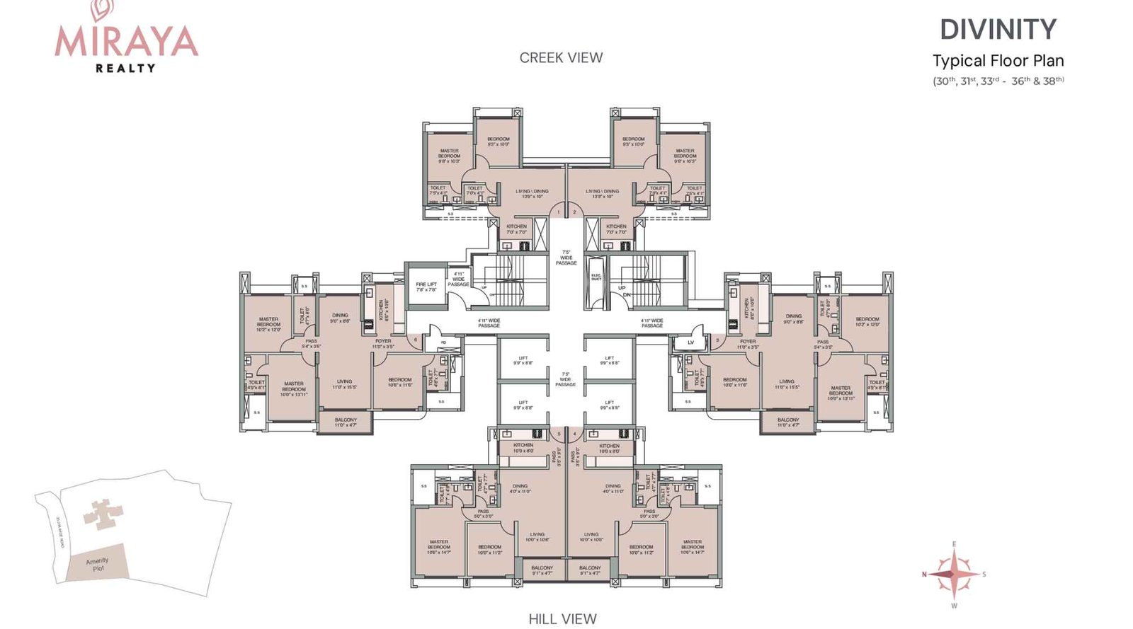 Miraya-Divine-Typical-floor-plan-30th-31st-33rd-36th-38th